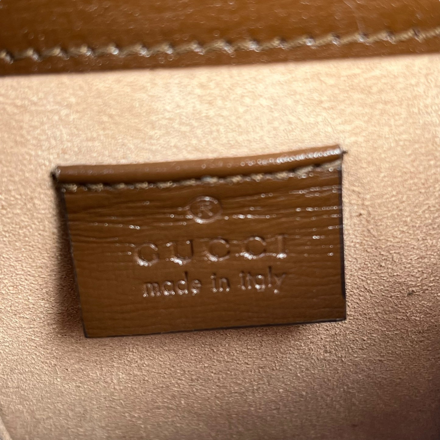 GUCCI GG スプリーム ホースビット 1955 ミニ ショルダーバッグ - ベージュ × ブラウン