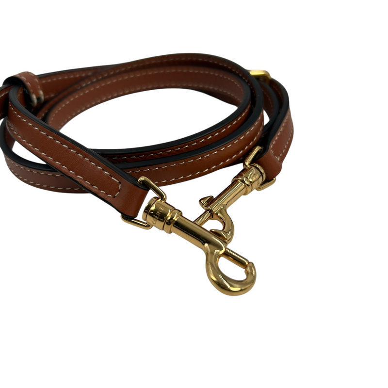 CELINE Mini Vanity Case in Triomphe Canvas and Calfskin - Dark Brown 