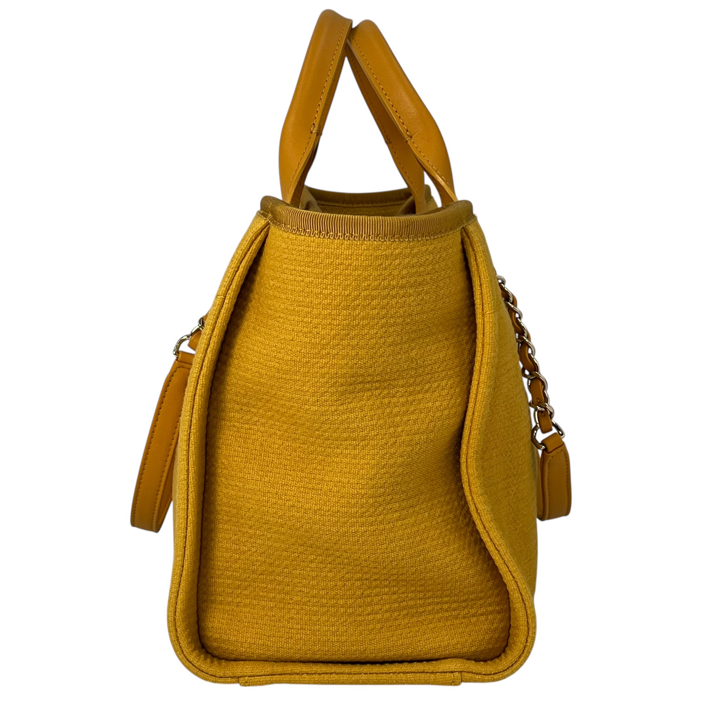 CHANEL ドーヴィル キャンバス トートバッグ - イエロー