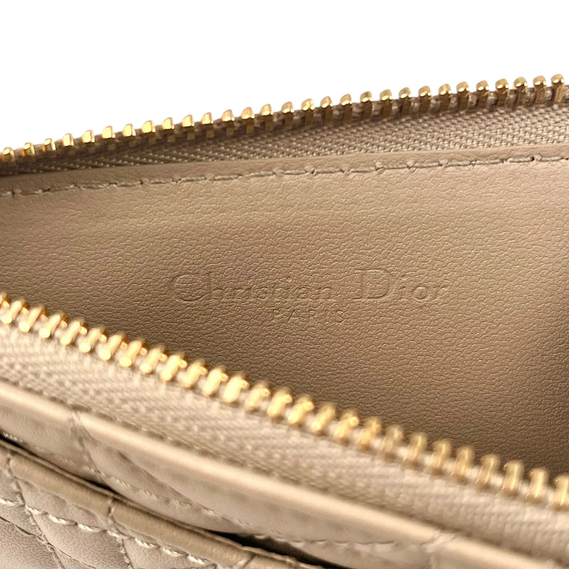 Dior Leather Coin Case and Card Case - Beige 