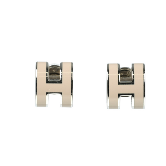Hermès Mini Pop Ash Earrings - Beige - Metal 