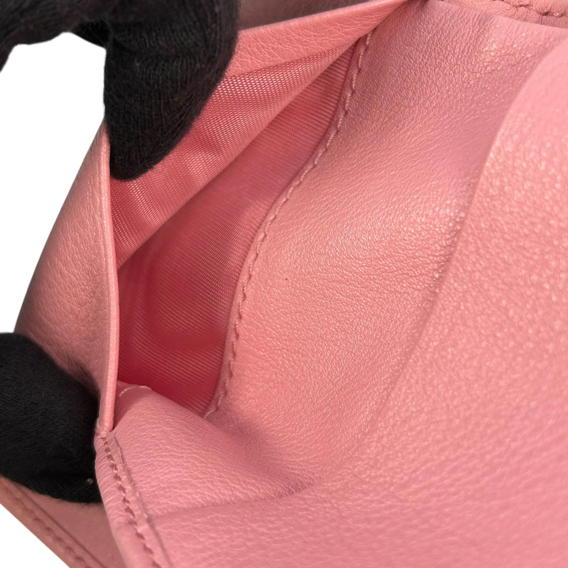 GUCCI GG Marmont Bamboo Tri-fold Compact Wallet - Pink 