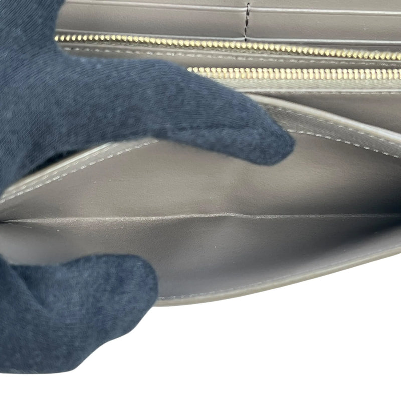 CELINE Large Flap Long Wallet - Gray 