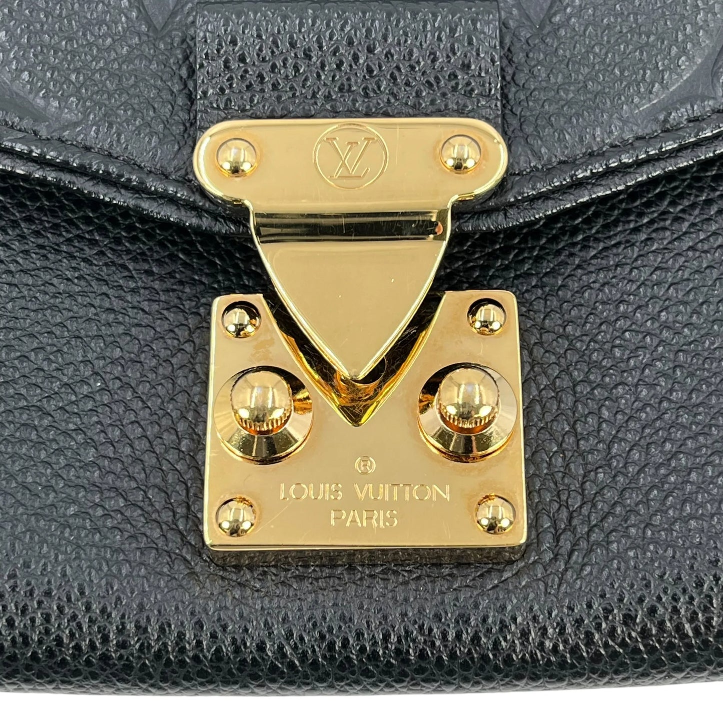 Louis Vuitton Monogram Empreinte Pochette Saint-Germain Chain Wallet - Black 