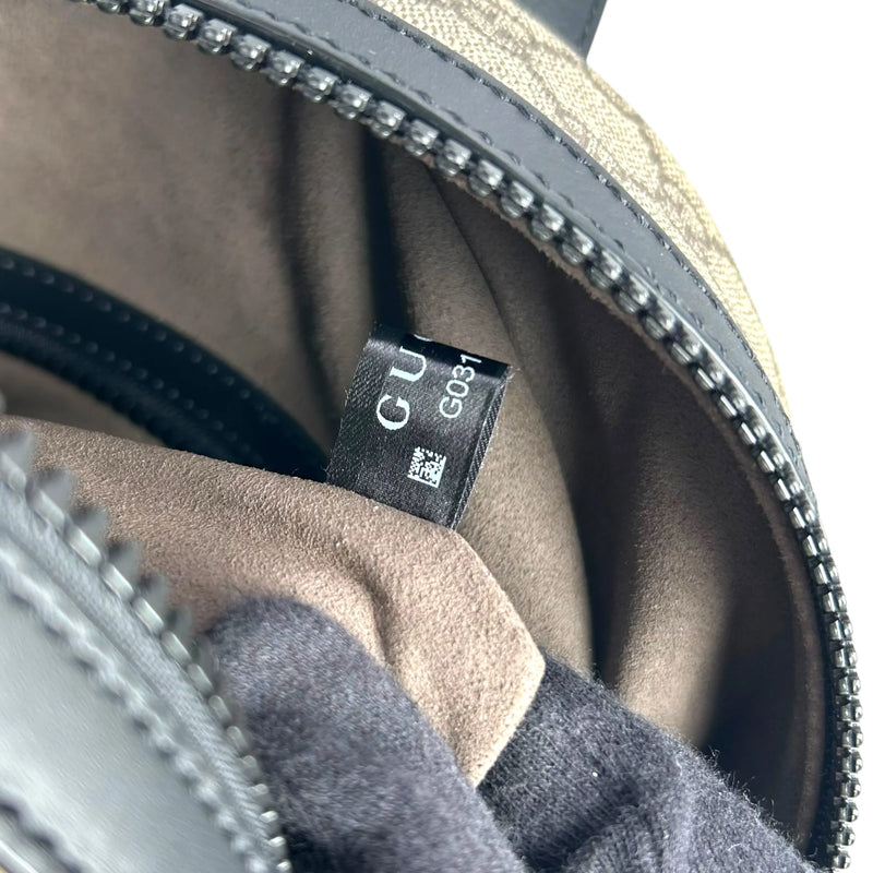 GUCCI GG Supreme Canvas Small Backpack - Beige and Black 