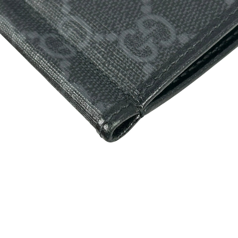 GUCCI Interlocking G GG Supreme Money Clip Compact Wallet - Black 