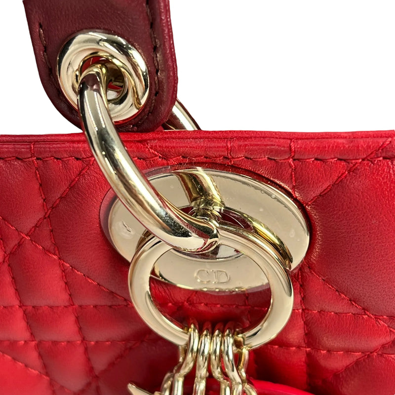 Dior Lady Dior Small Handbag - Red 