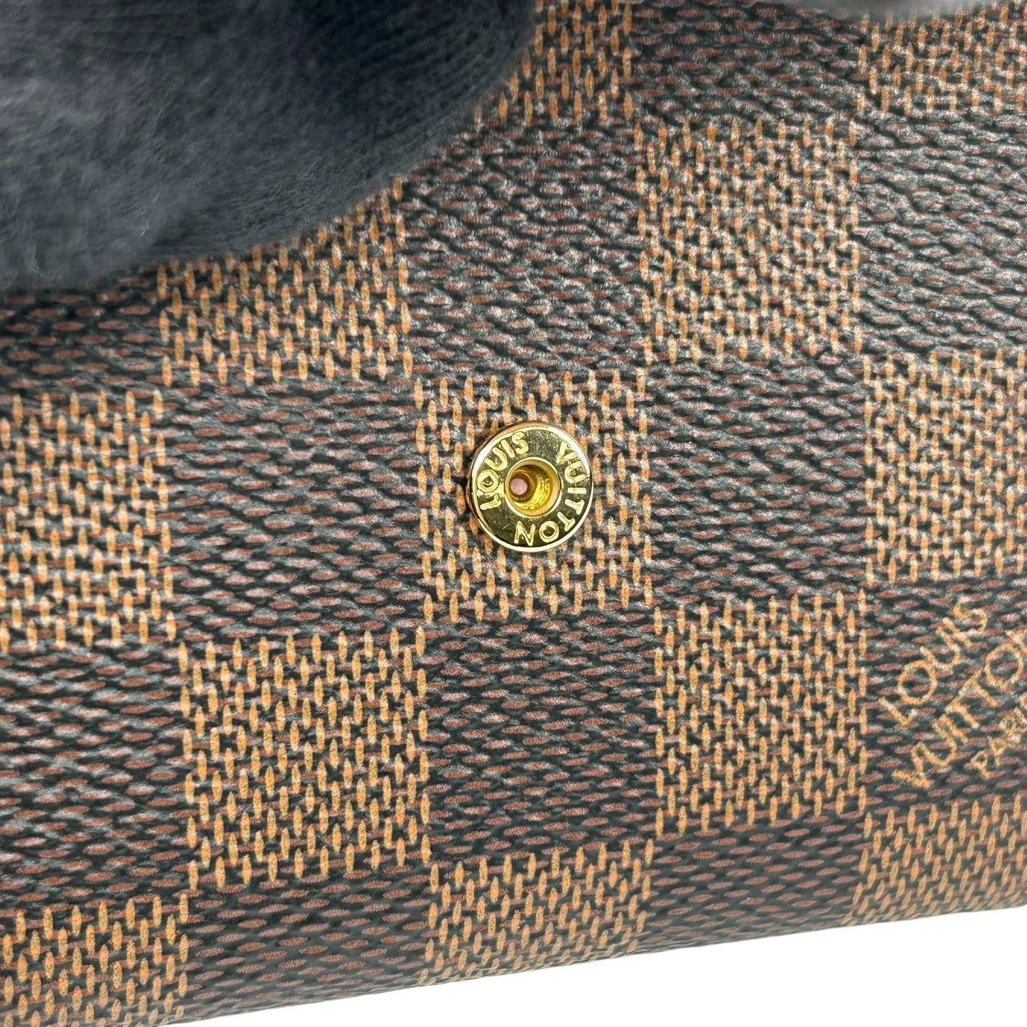 Louis Vuitton Damier Ebene Victorine Portefeuille Tri-fold Compact Wallet - Dark Brown 