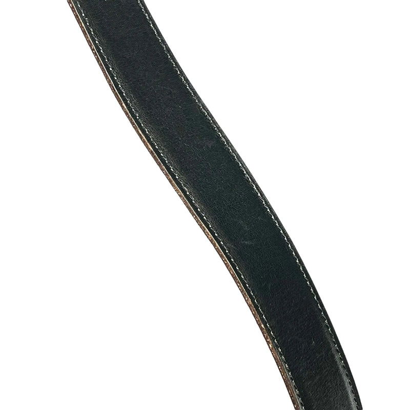 Hermès コンスタンス レザー ベルト □H刻印（2004年製）- ブラック × ブラウン