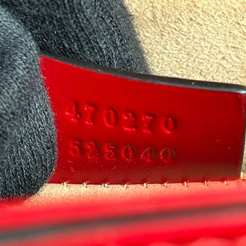 GUCCI Sylvie Chain Mini Handbag/Shoulder Bag - Red 