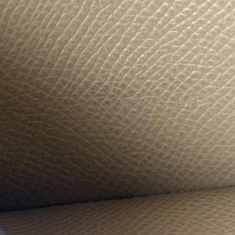 HERMES Bearn Mini Business X Stamp (2016) Card Holder Compact Wallet Bifold Wallet - Beige 