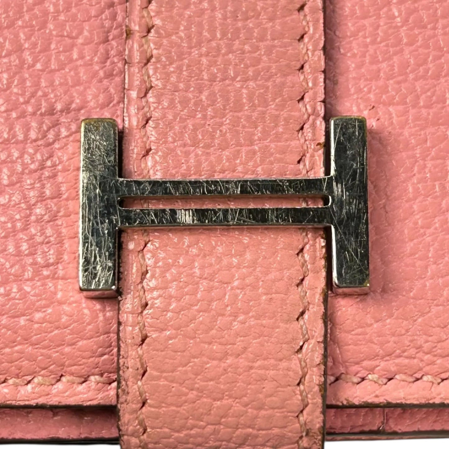 HERMES ベアン スフレ レザー □R刻印(2014年製)  ロングウォレット - ピンク