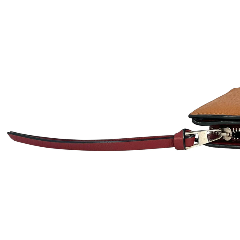 Loewe Calfskin Vertical Compact Wallet - Brown 