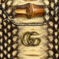 GUUCI Bamboo Round Zip Long Wallet - Beige x Brown 
