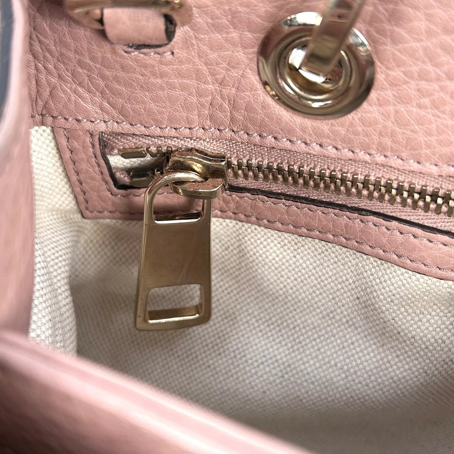 GUCCI Bamboo Leather Handbag/Shoulder Bag - Pink 
