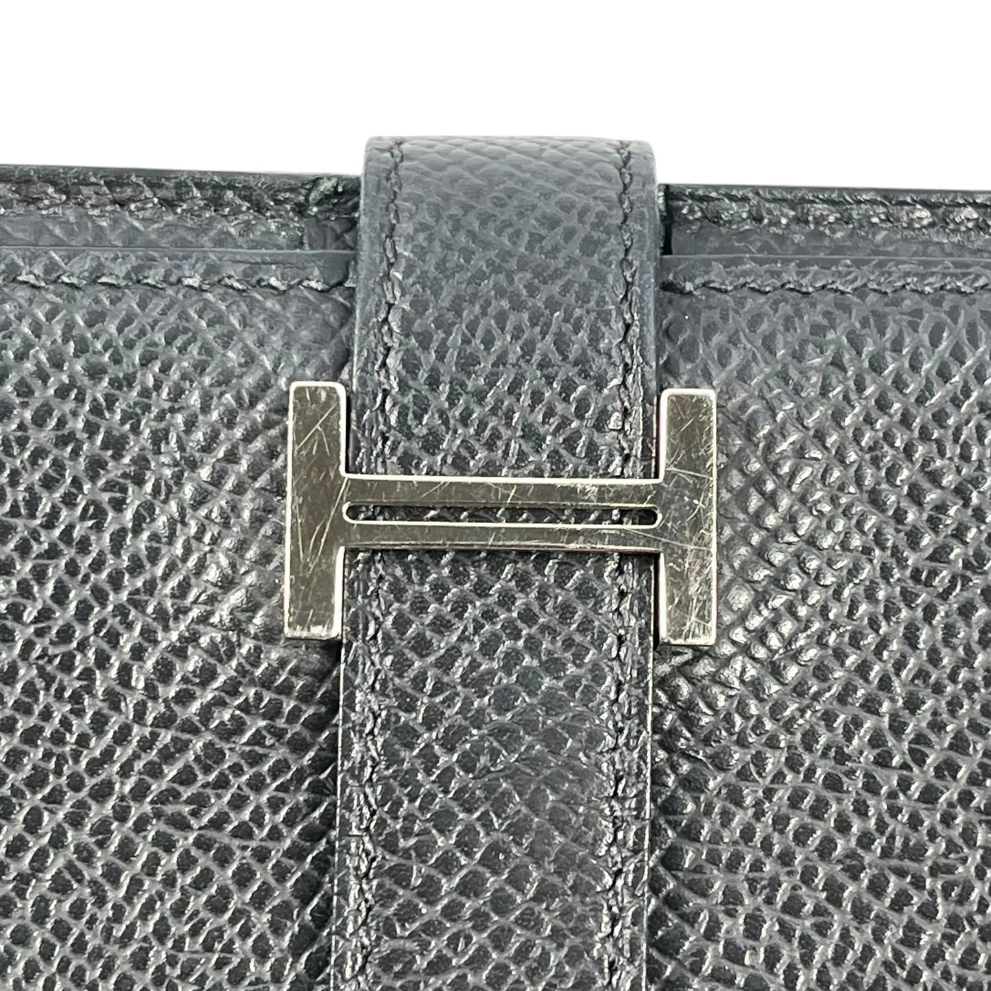 HERMES Bearn Souffle Epsom Leather Long Wallet (2014) - Black (R Stamp) 