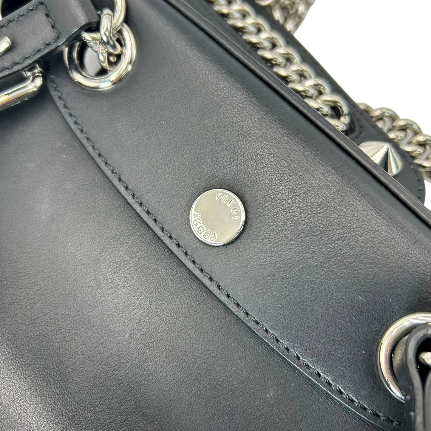 FENDI Back to School Calfskin Backpack - Black 