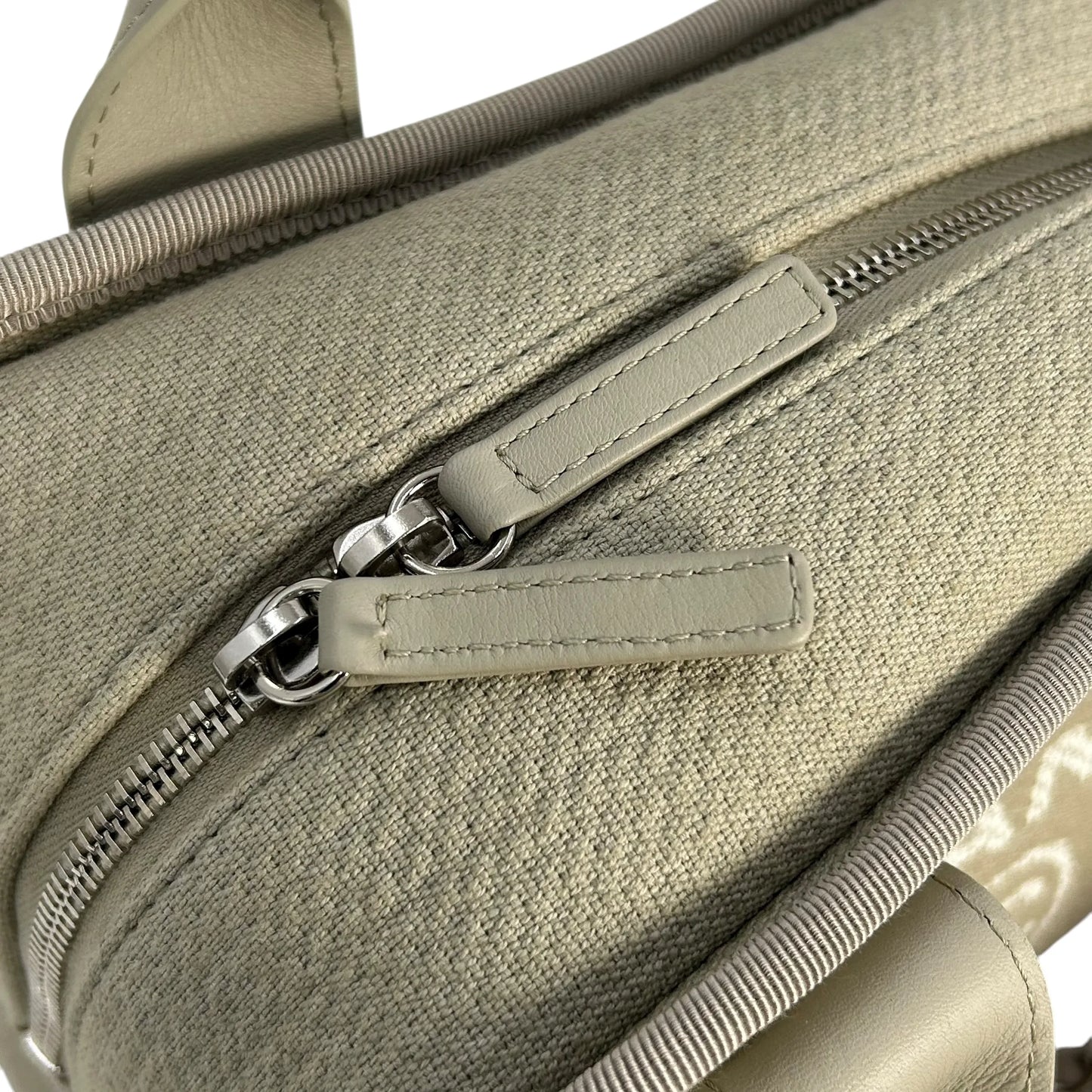 CHANEL Deauville Bowling Canvas Handbag/Shoulder Bag - Beige 