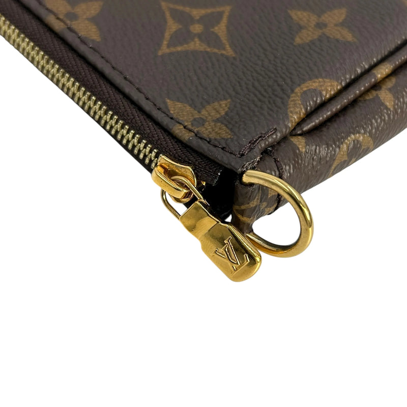 LOUIS VUITTON ミュルティ ポシェット アクセソワール モノグラムキャンバス ショルダーバッグ - ダークブラウン