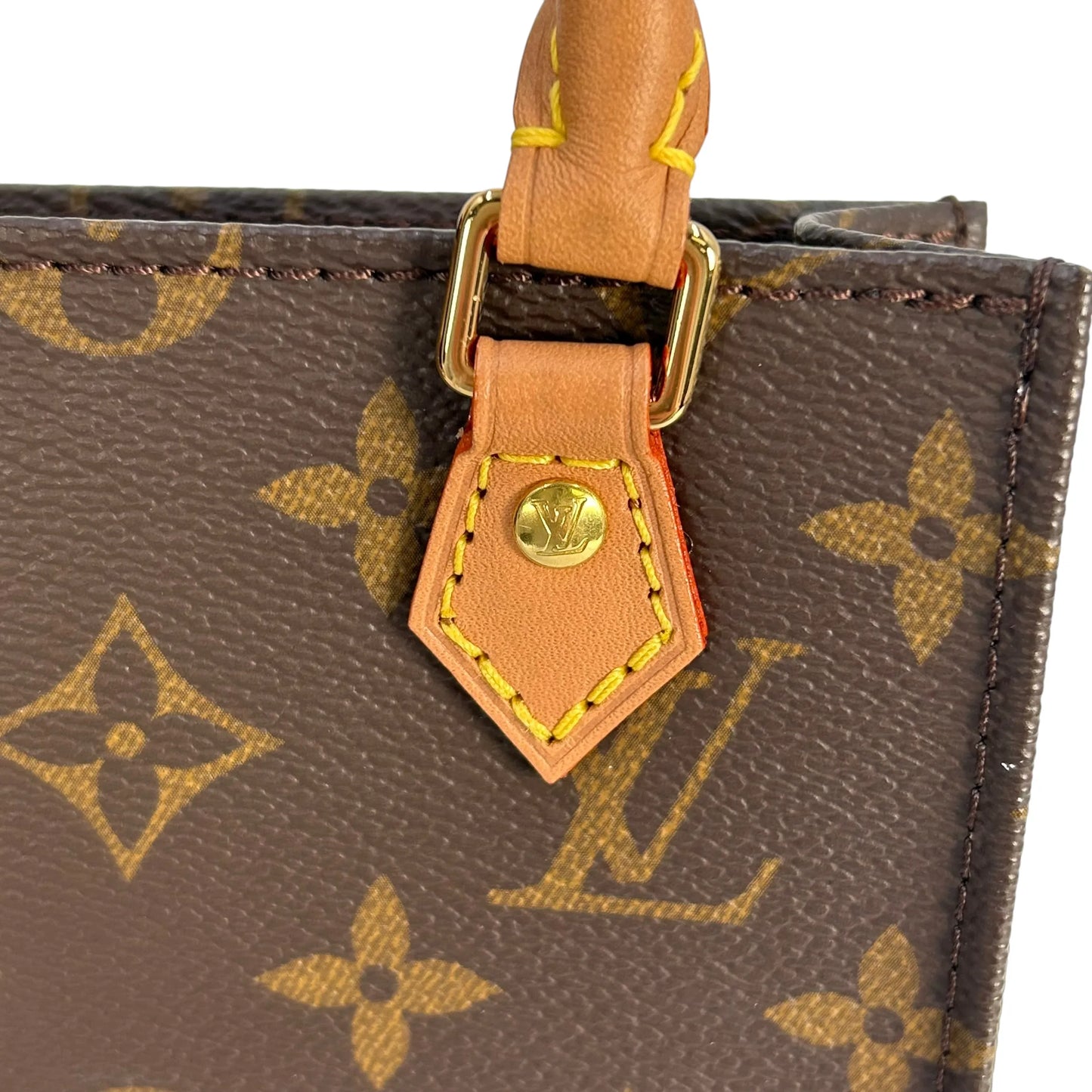 LOUIS VUITTON プティット サックプラ モノグラムキャンバス ハンドバッグ ショルダーバッグ - ダークブラウン