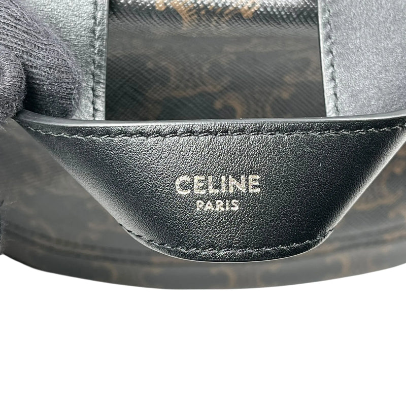 CELINE Triomphe Canvas Medium Backpack - Dark Brown 
