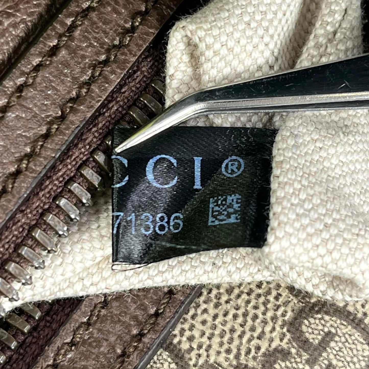 GUCCI オフィディア GGスプリーム キャンバス ショルダーバッグ - ブラウン