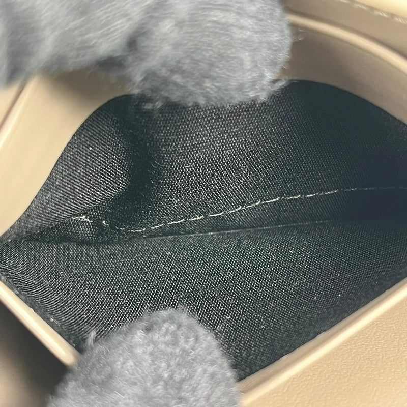 CELINE Small Strap Wallet in Calfskin, Bifold Compact Wallet - Gray 