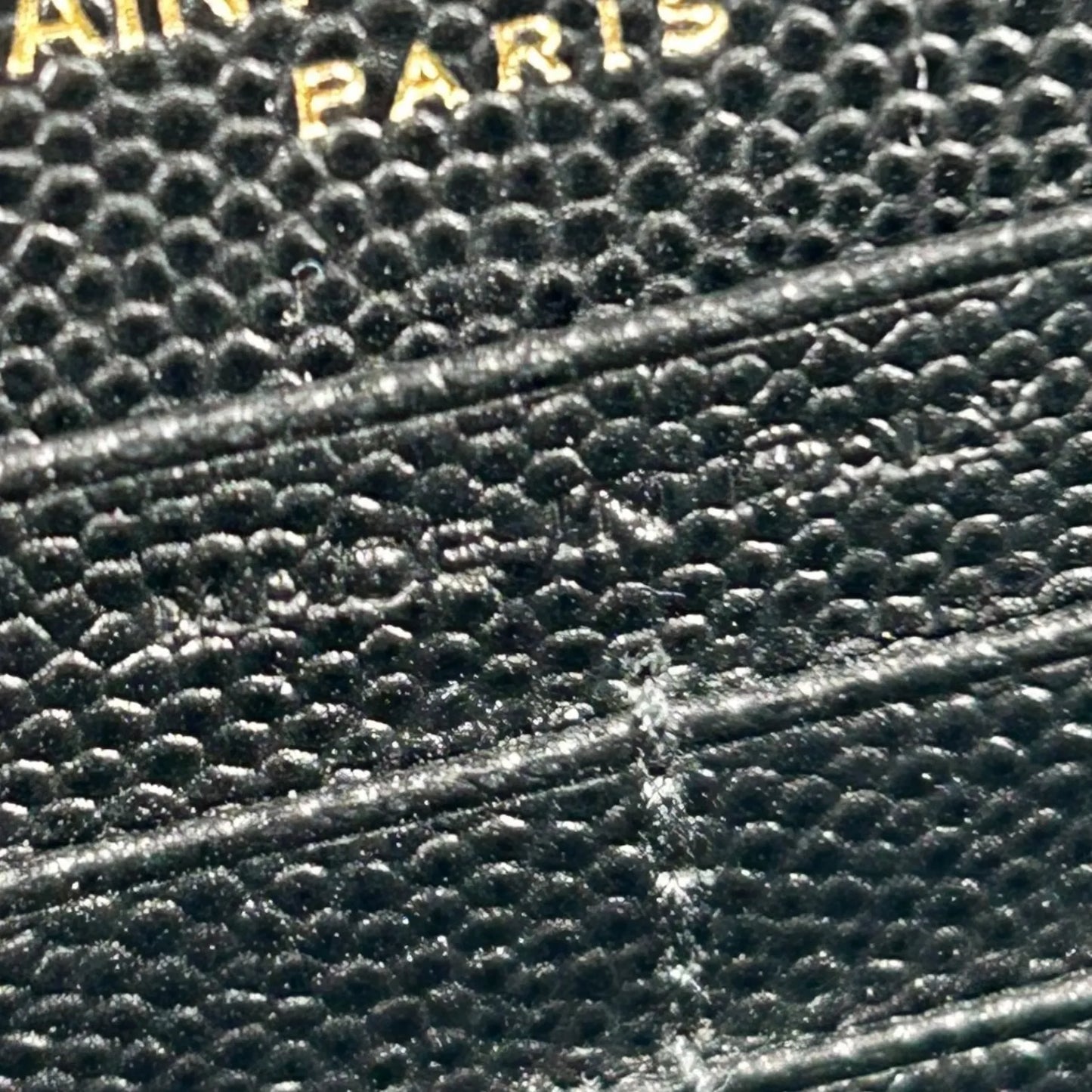 Saint Laurent Cassandra Envelope Calf Leather Chain Wallet - Black 