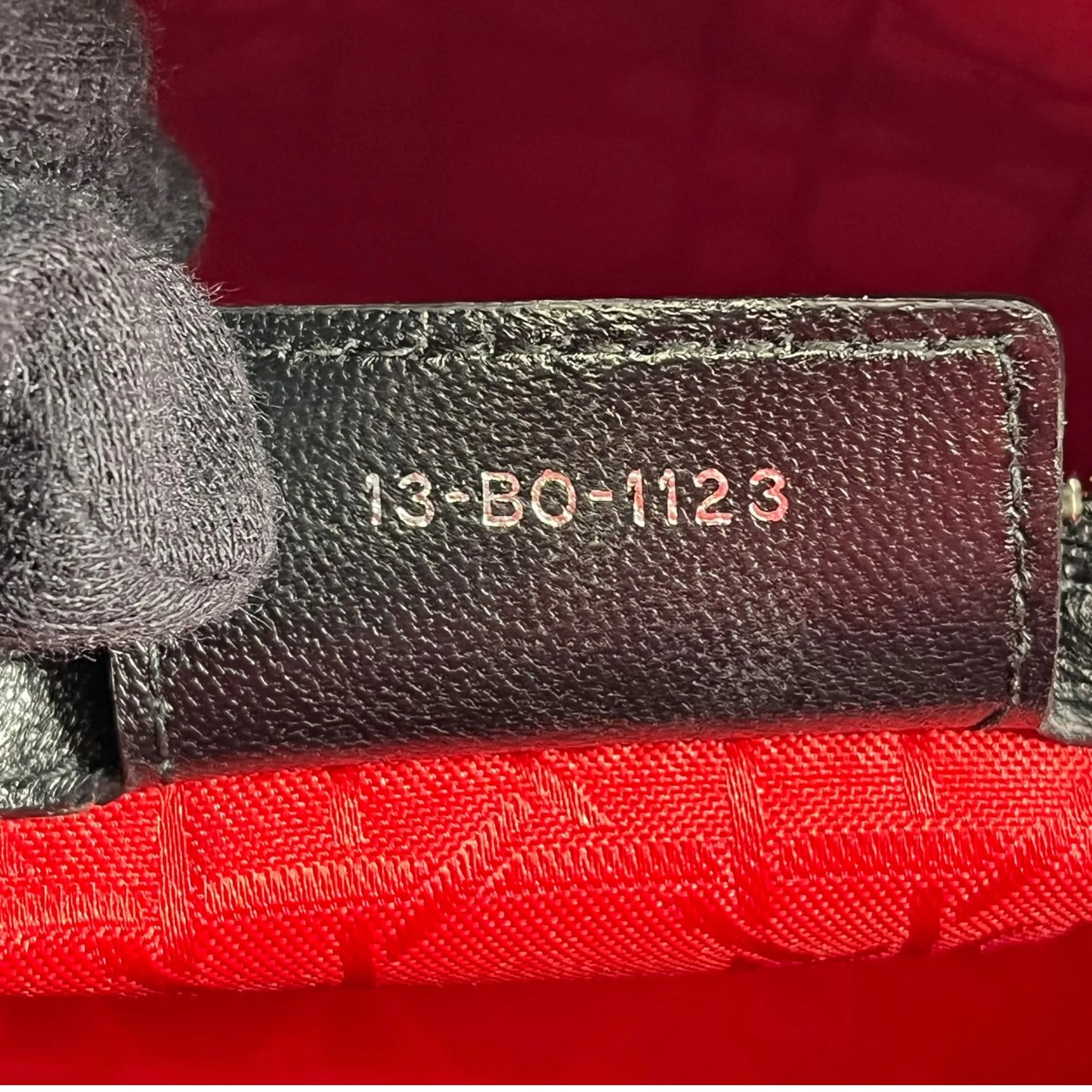 Christian Dior Lady Dior Cannage Lambskin Handbag/Shoulder Bag - Black 