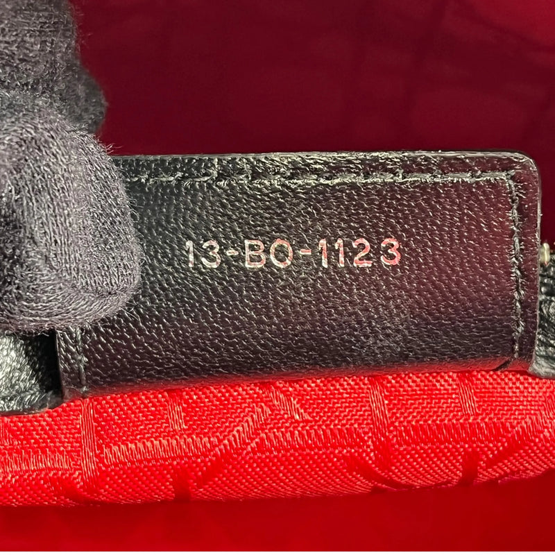 Christian Dior Lady Dior Cannage Lambskin Handbag/Shoulder Bag - Black 