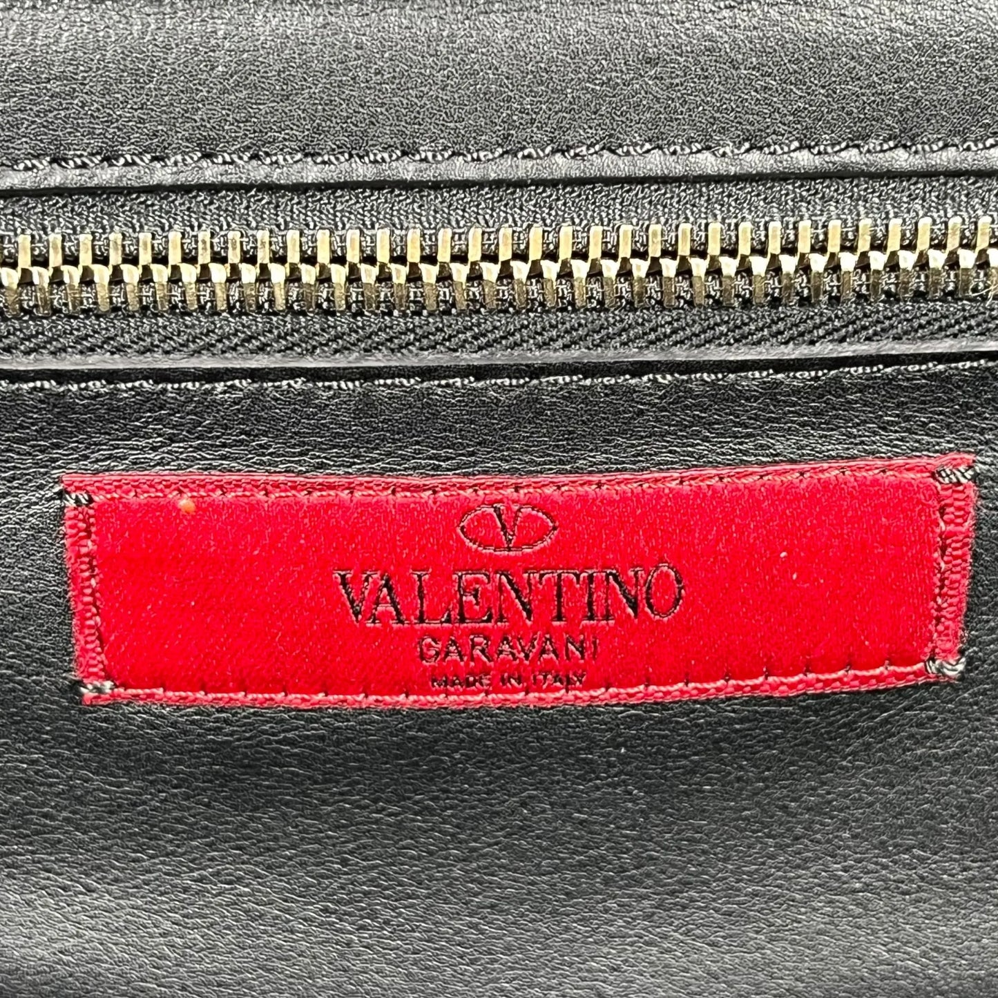 Valentino Rockstud Leather Handbag/Shoulder Bag - Black 