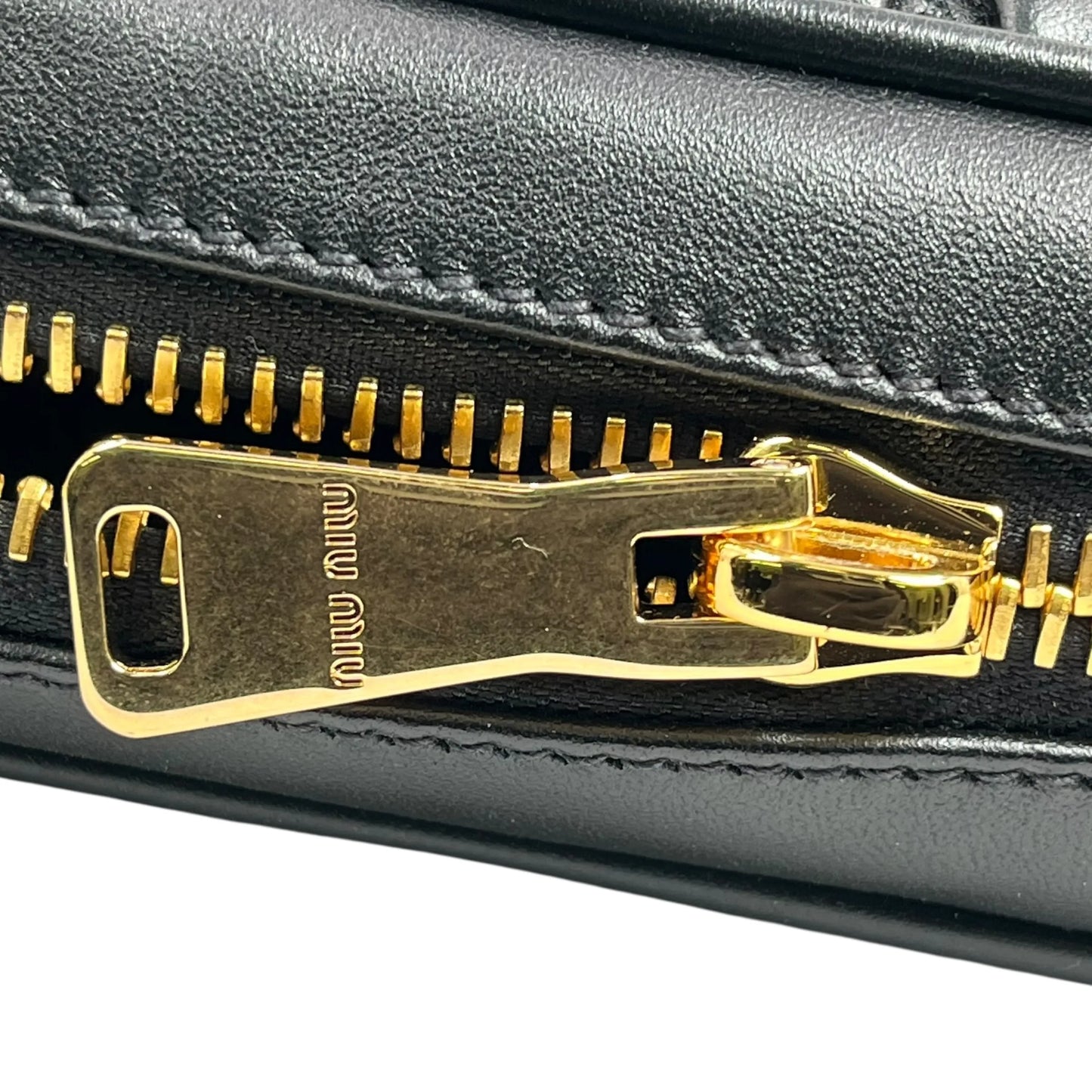 MIUMIU Matelasse Leather Second Bag Handbag - Black