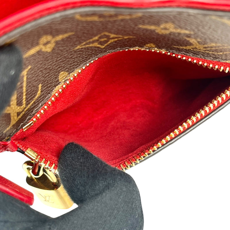 Louis Vuitton Monogram Canvas Popincourt PM Handbag/Shoulder Bag - Red 