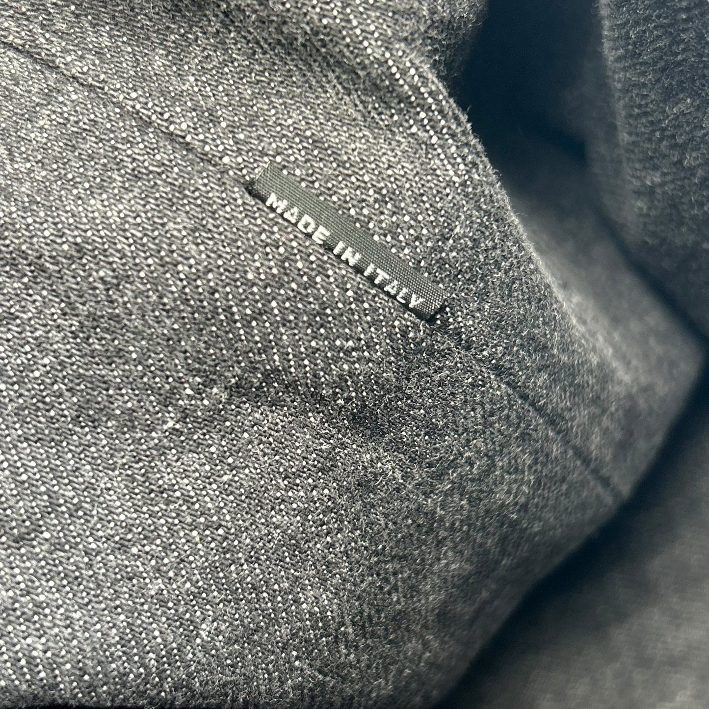 PRADA Canapa Rhinestone Handbag - Charcoal Grey 