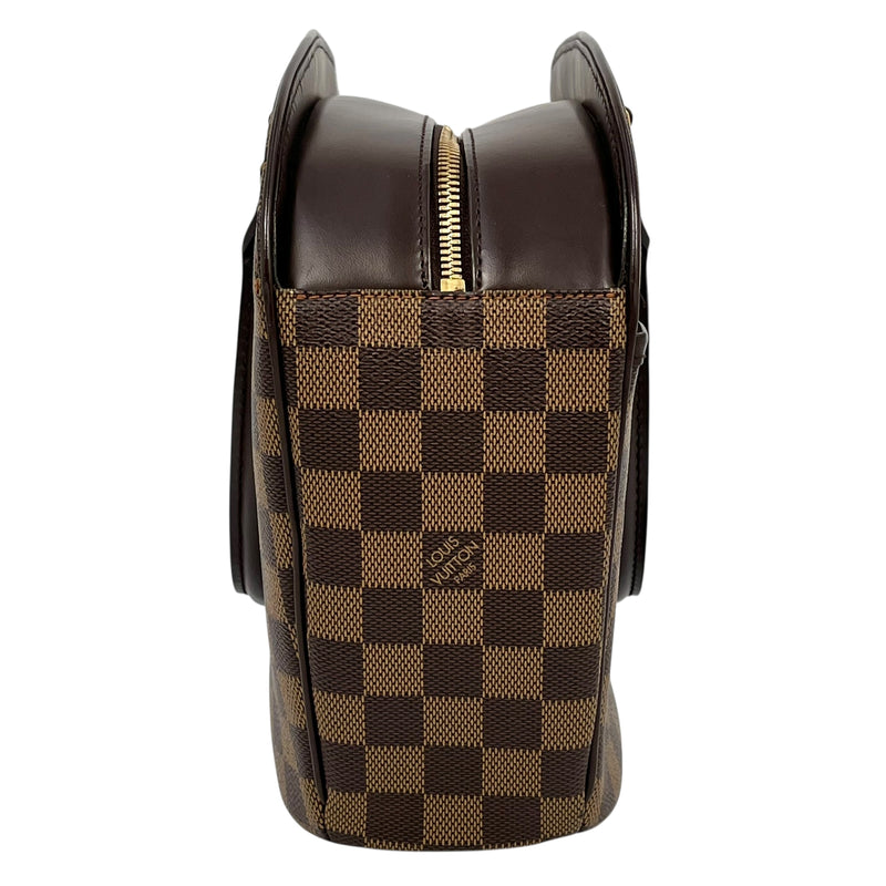 Louis Vuitton Damier Ebene Saria Horizontal Handbag - Dark Brown 