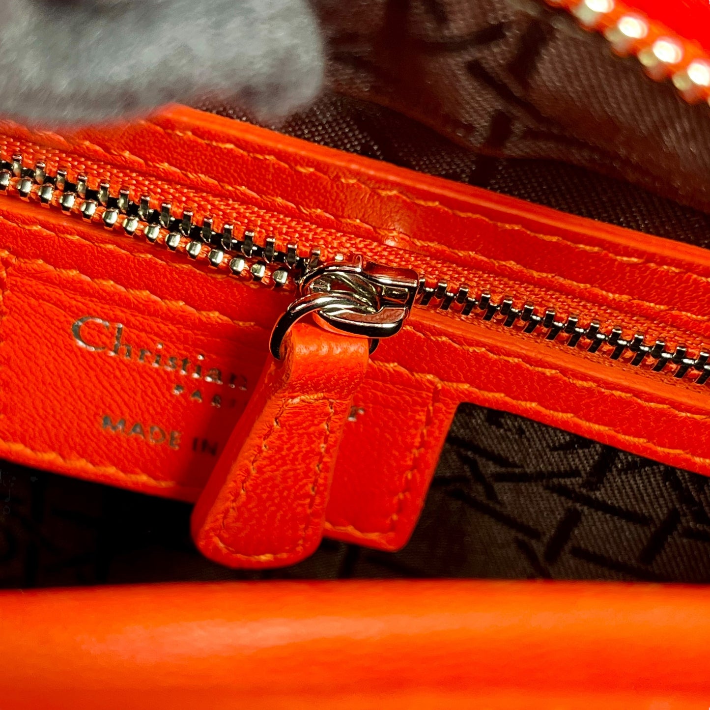 Dior Lady Dior Handbag Shoulder Bag - Orange 