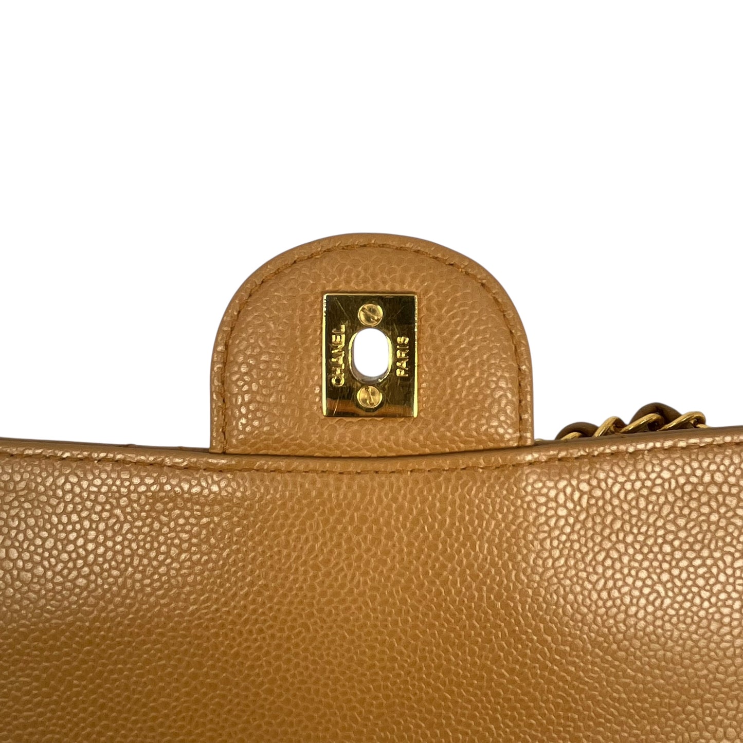 CHANEL Matelasse 30 Caviar Leather Chain Shoulder Bag - Brown 