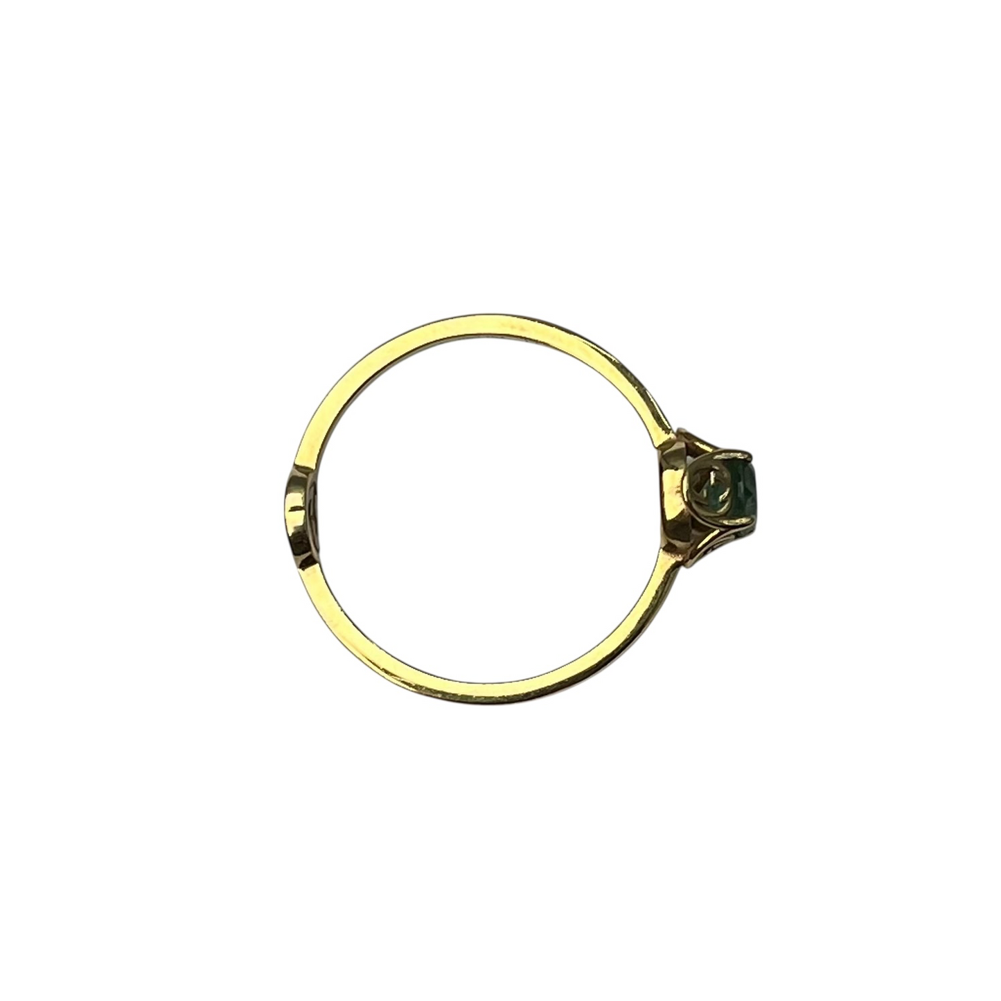 GUCCI Interlocking G Tourmaline Ring Jewelry - 18KYG 