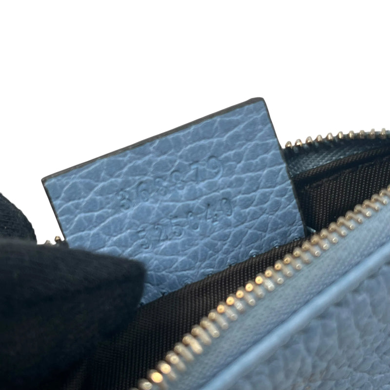 GUCCI Leather Coin Case and Key Case - Blue 