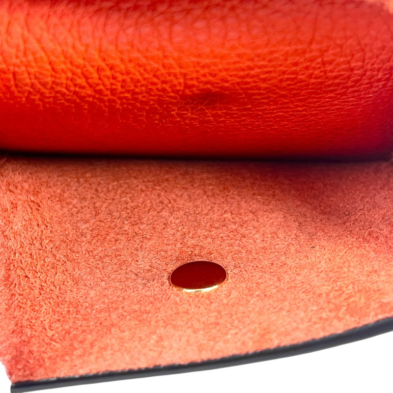 GUCCI GG Logo Embossed Bifold Compact Wallet - Orange 