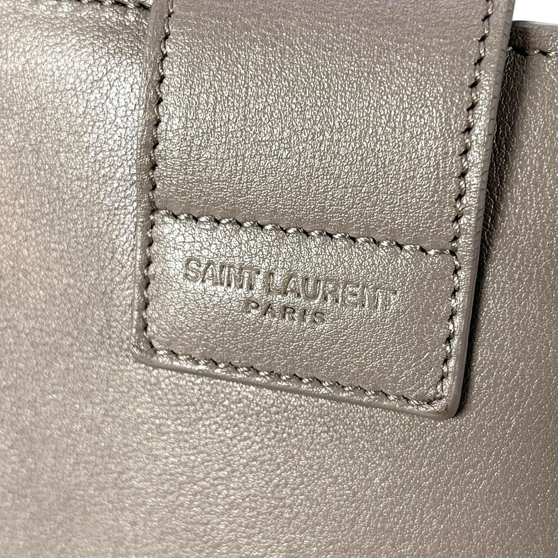 Saint Laurent カバス レザー ハンドバッグ - グレー