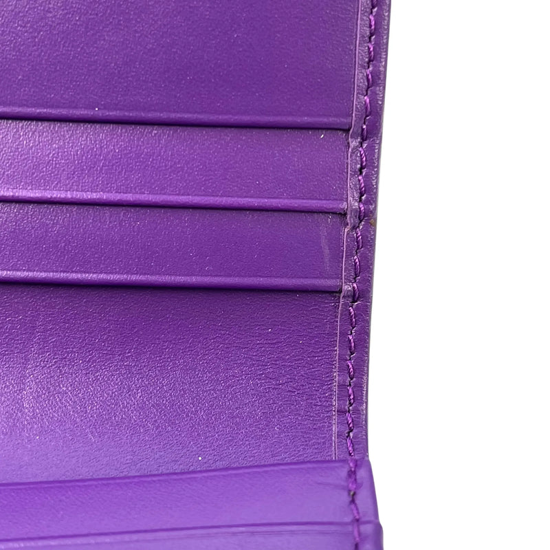 GUCCI Guccissima Leather Card Case - Purple 
