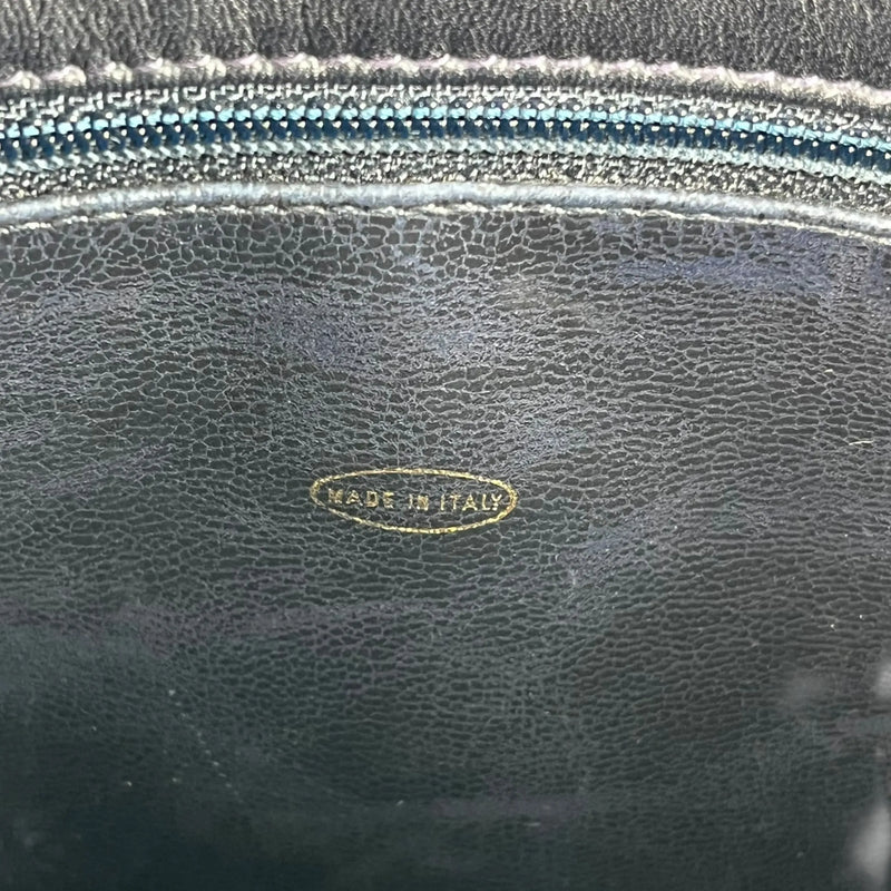 CHANEL CCロゴ ラムスキン チェーンショルダーバッグ - ブラック