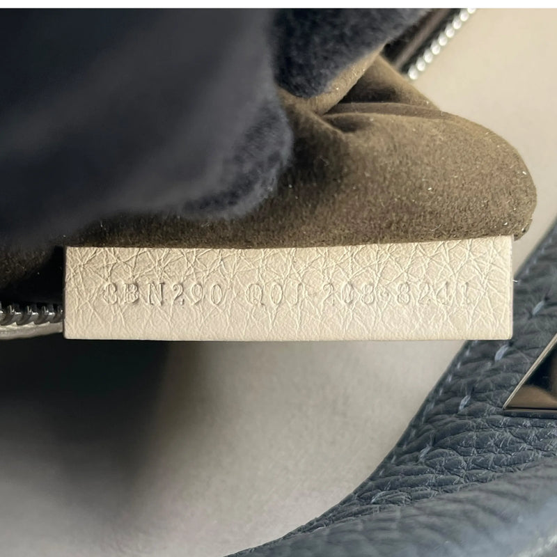 FENDI Peekaboo Leather Handbag/Shoulder Bag - Grey 