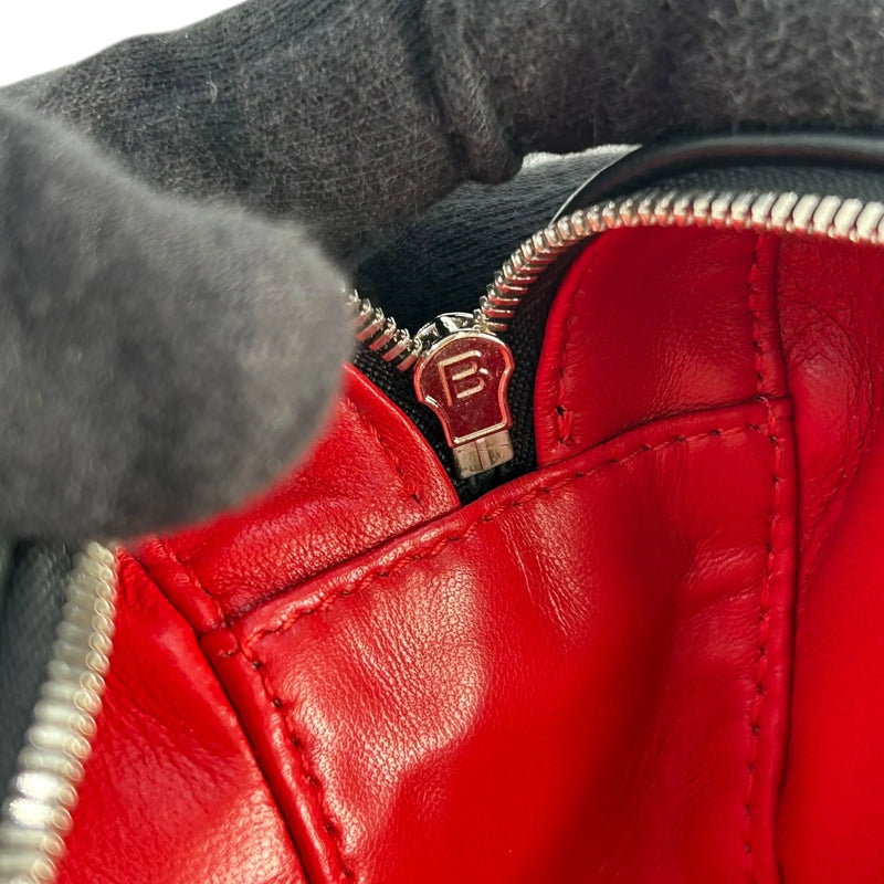 BALENCIAGA Triangle Leather Chain Shoulder Bag - Black 