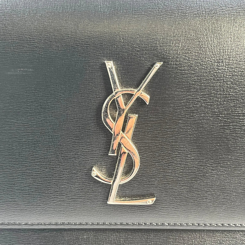 SAINT LAURENT サンセット ミディアム レザー チェーンショルダーバッグ - ブラック