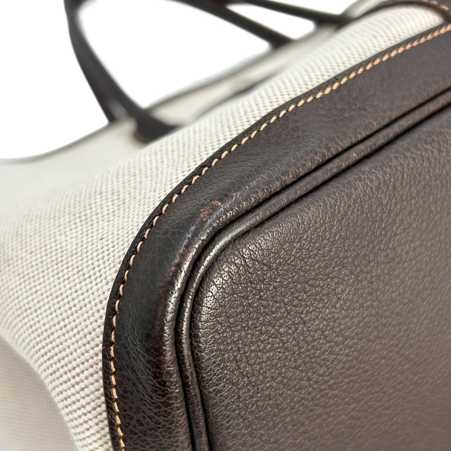 HERMES ガーデンパーティー PM トワルH □I刻印(2005年製) トートバッグ - ホワイト