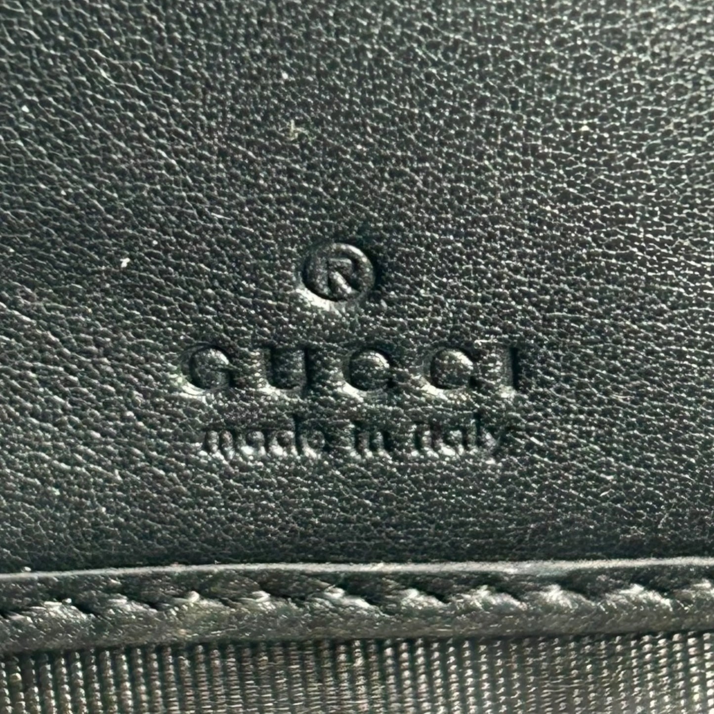 GUUCI Bamboo Round Zip Long Wallet - Beige x Brown 