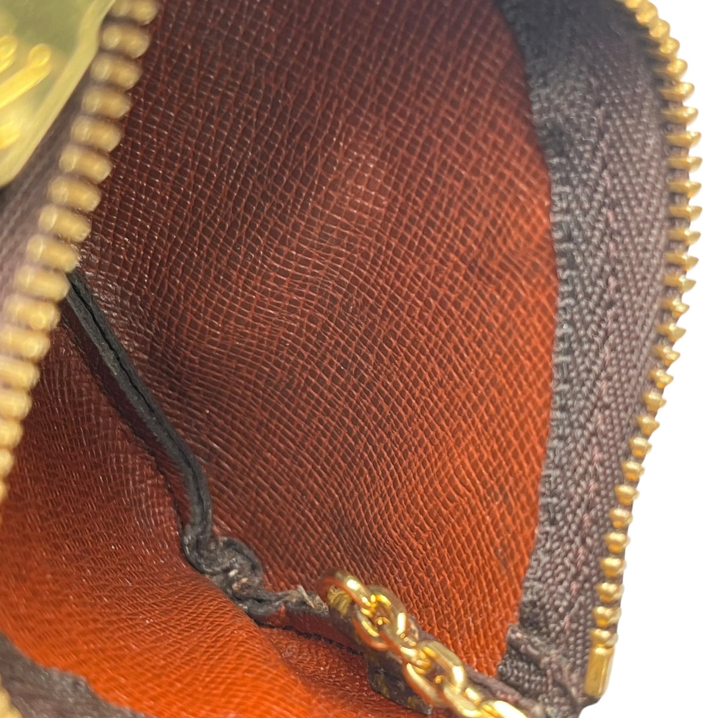 LOUIS VUITTON Monogram Pochette Cle Key Case/Coin Case - Brown 