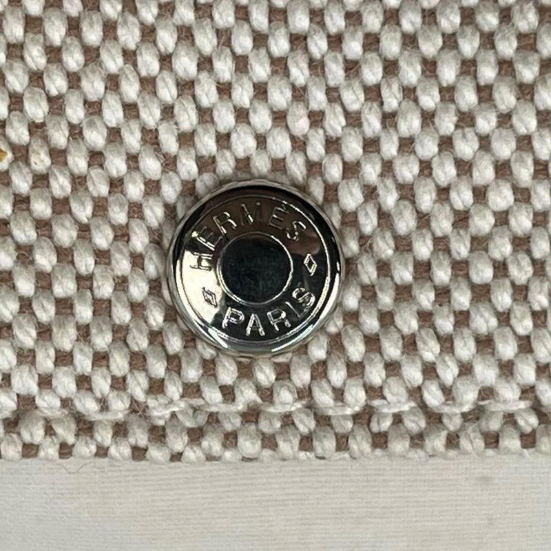 HERMES Air Line Canvas Travel Pouch - Beige 